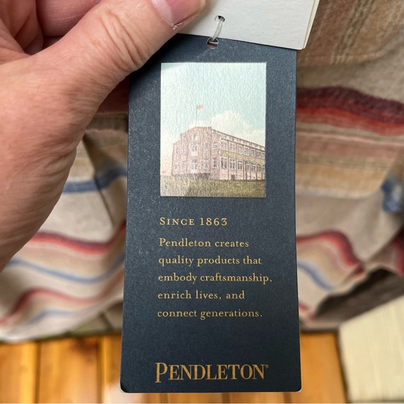 Pendleton Wm’s 100% Washable Virgin Wool Umatilla Striped Board Shirt NWT Sz S - Picture 8 of 16